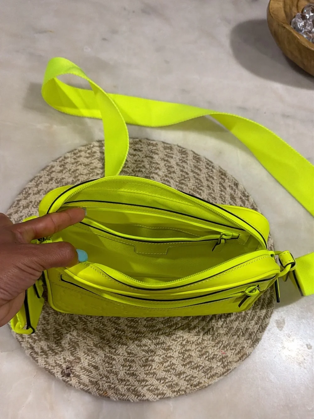Gucci Rubber-Effect Crossbody Bag 'Fluorescent Yellow'
